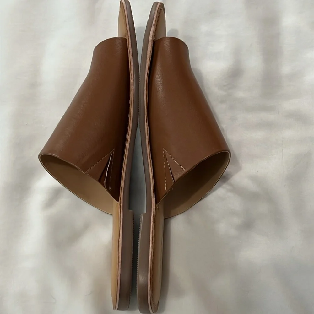 NWOB Lucky Brand Tan Leather Vayleri Sandals - Picture 3 of 5